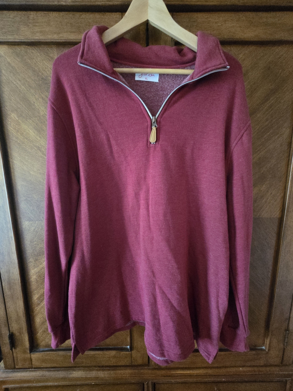 Women's Quarter-Zip Pullover Sweatshirt - Berry